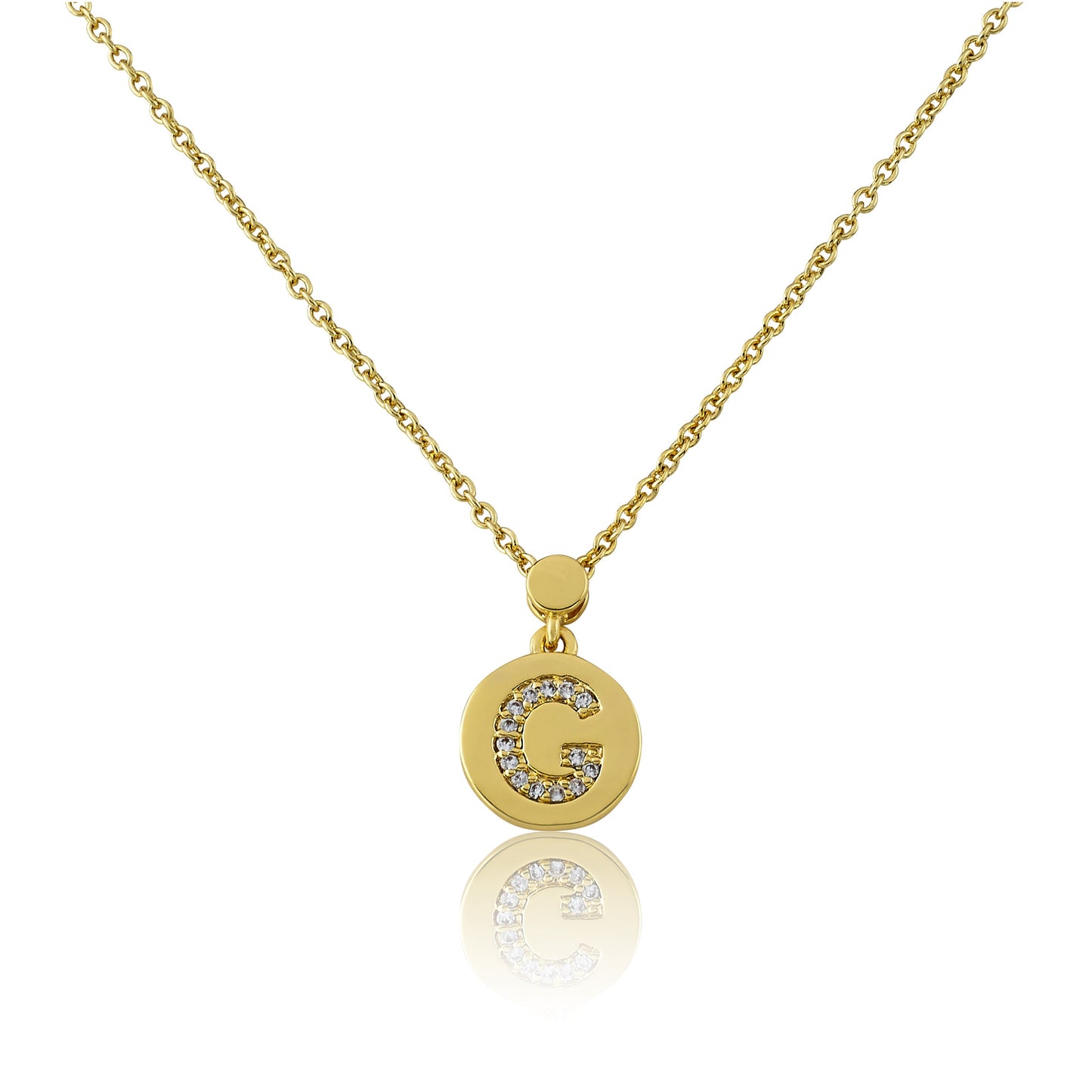 LMTS Classic! Initial Disc Pendant Necklace Wholesale