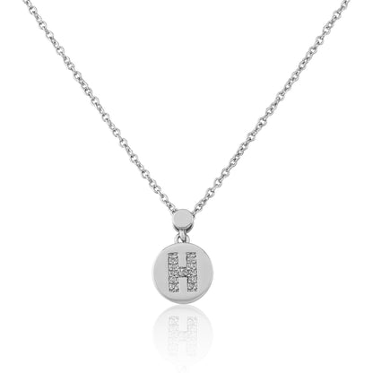 LMTS Classic! Initial Disc Pendant Necklace Wholesale