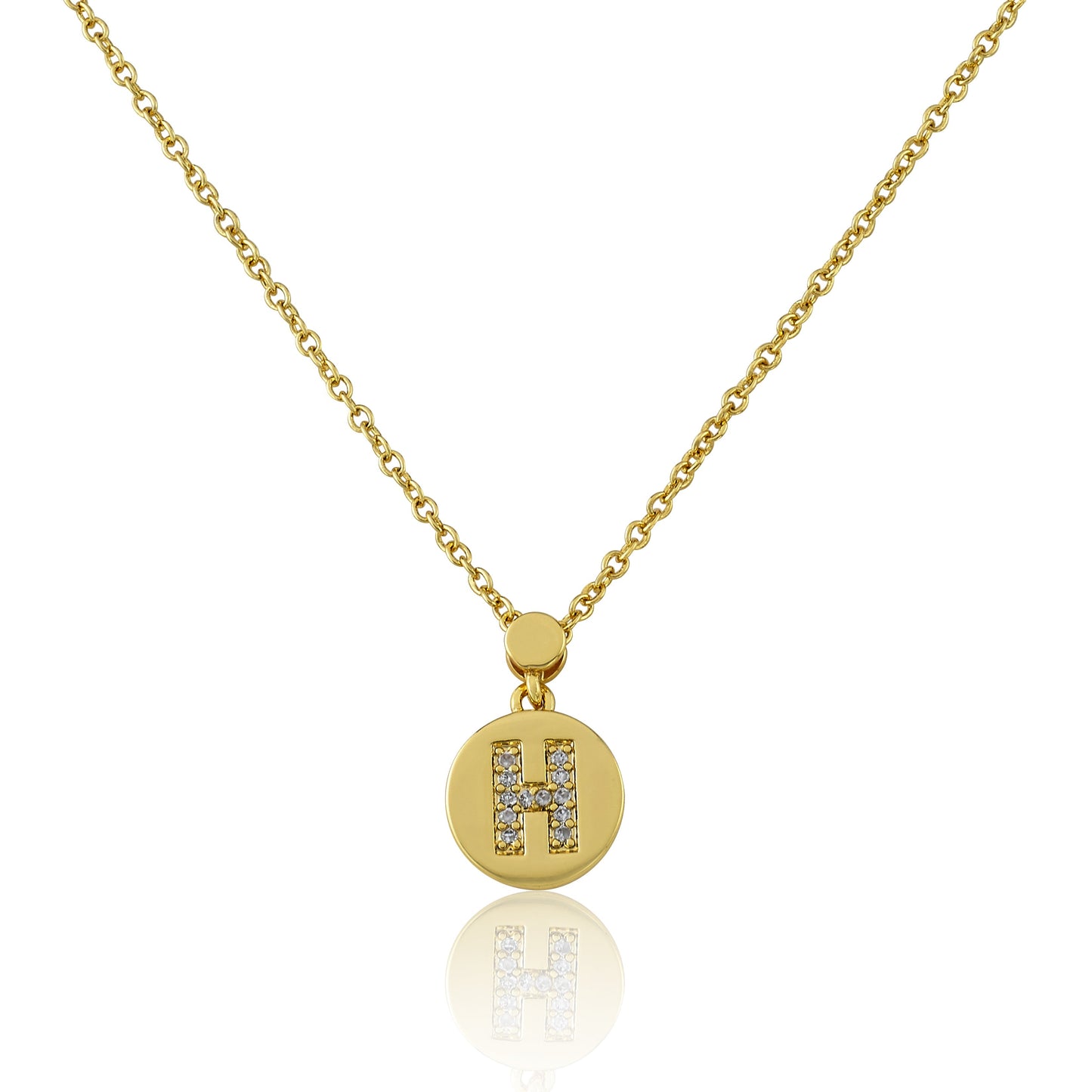 LMTS Classic! Initial Disc Pendant Necklace Wholesale