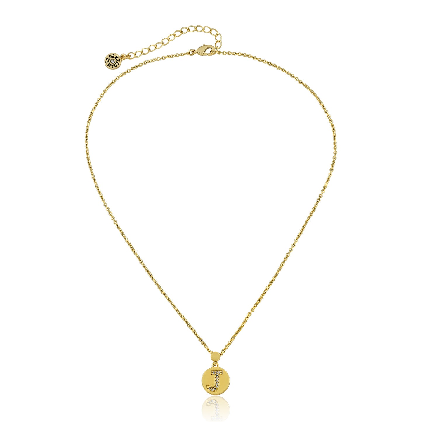 LMTS Classic! Initial Disc Pendant Necklace Wholesale