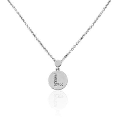 LMTS Classic! Initial Disc Pendant Necklace Wholesale