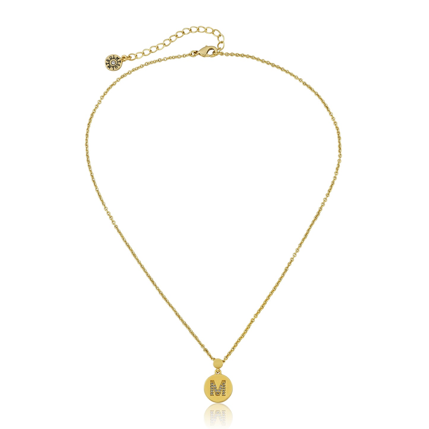 LMTS Classic! Initial Disc Pendant Necklace Wholesale