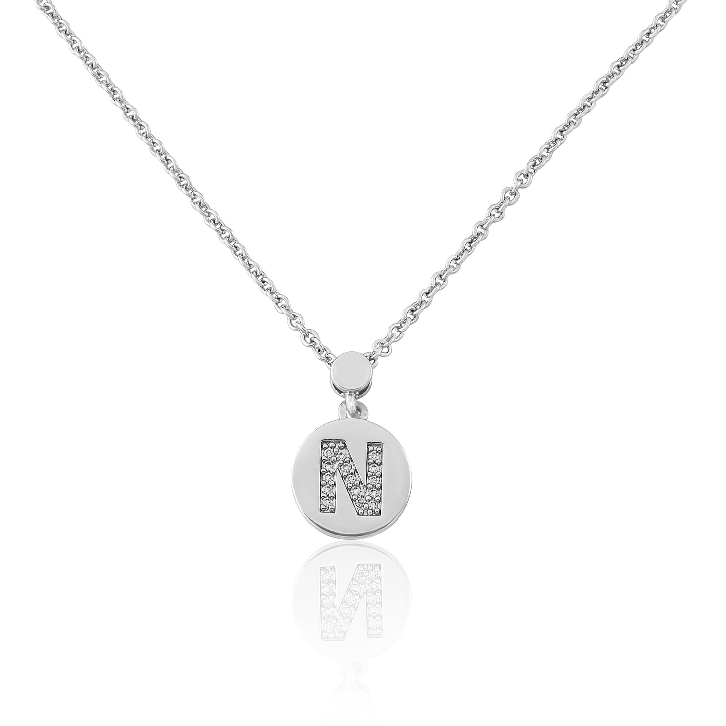 LMTS Classic! Initial Disc Pendant Necklace Wholesale