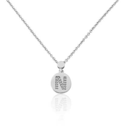 LMTS Classic! Initial Disc Pendant Necklace Wholesale