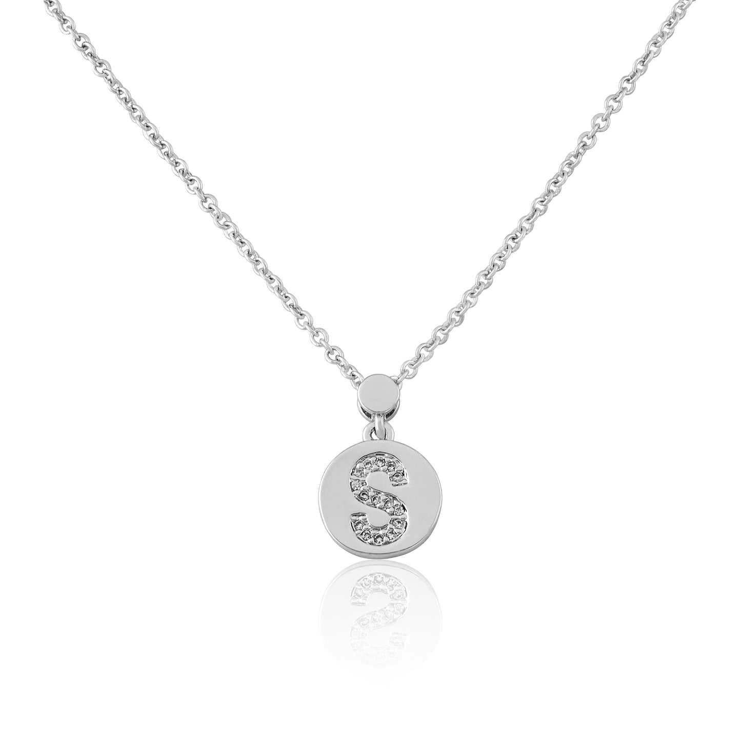 LMTS Classic! Initial Disc Pendant Necklace Wholesale
