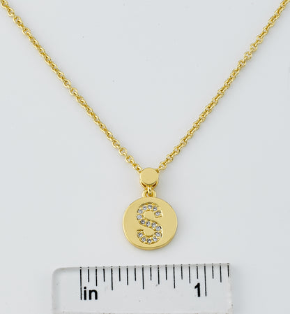 LMTS Classic! Initial Disc Pendant Necklace