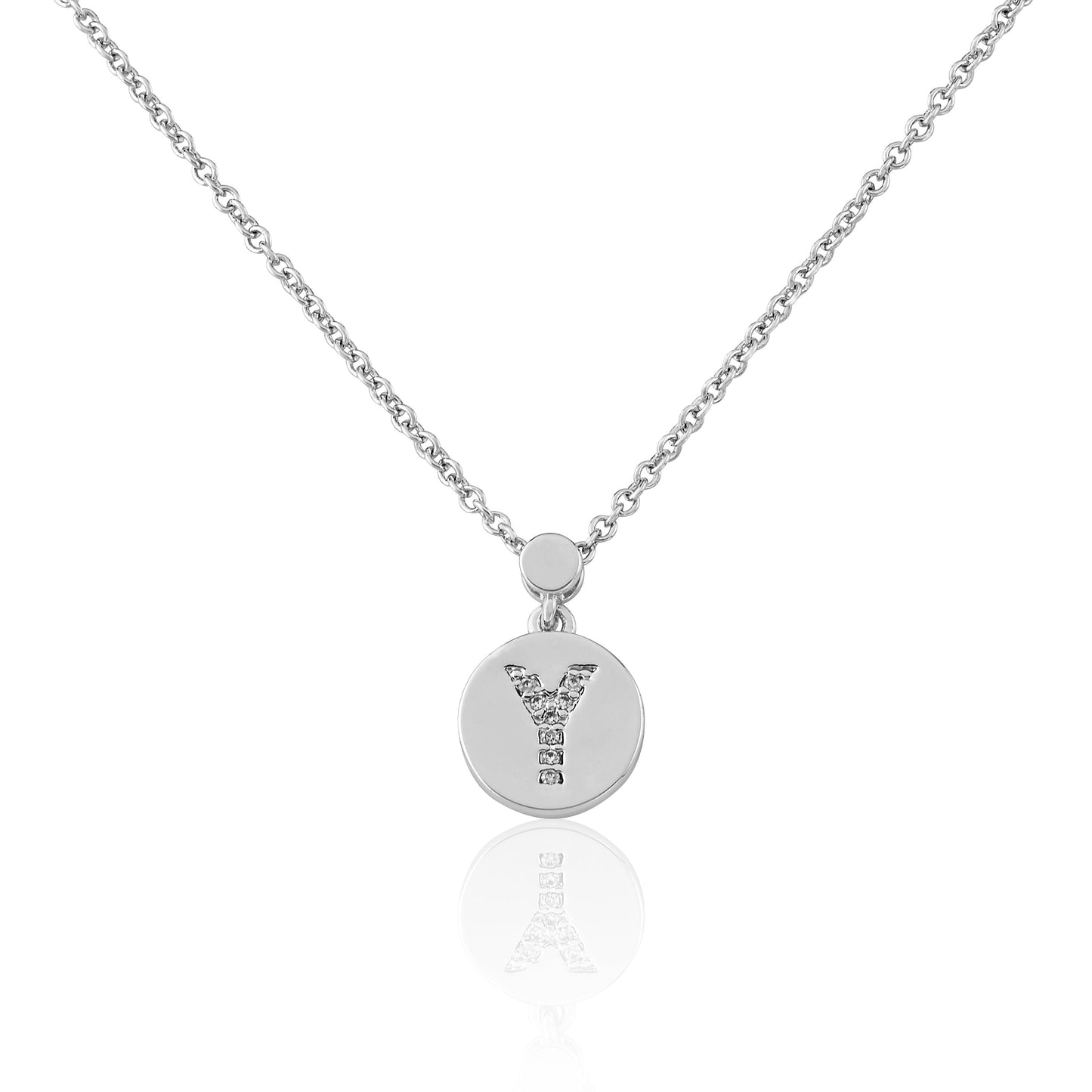 LMTS Classic! Initial Disc Pendant Necklace Wholesale