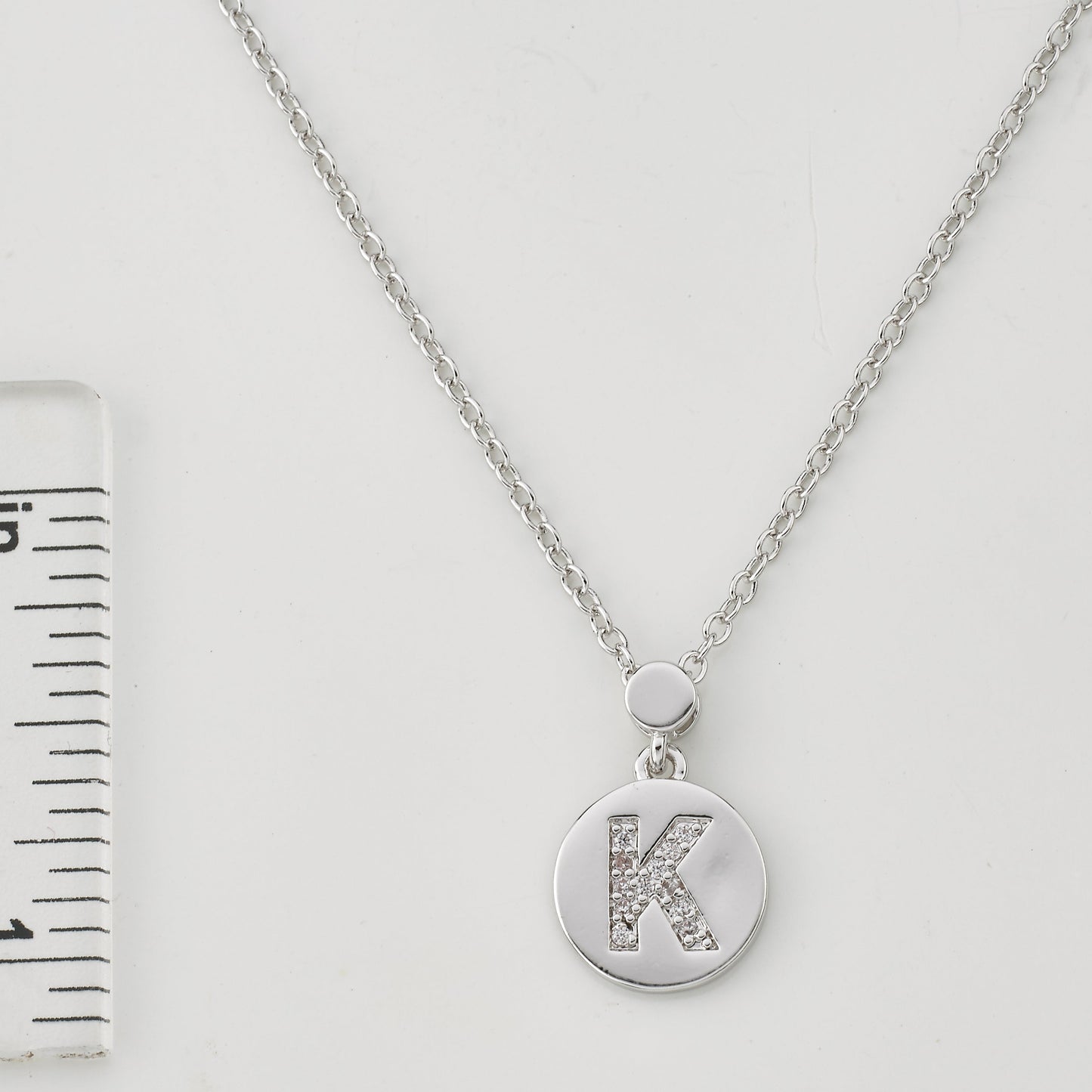 LMTS Classic! Initial Disc Pendant Necklace Wholesale
