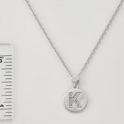 LMTS Classic! Initial Disc Pendant Necklace Wholesale