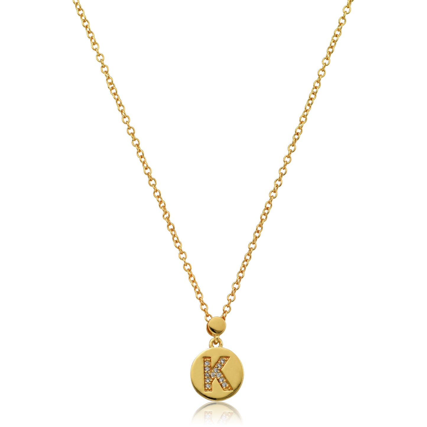 LMTS Classic! Initial Disc Pendant Necklace Wholesale