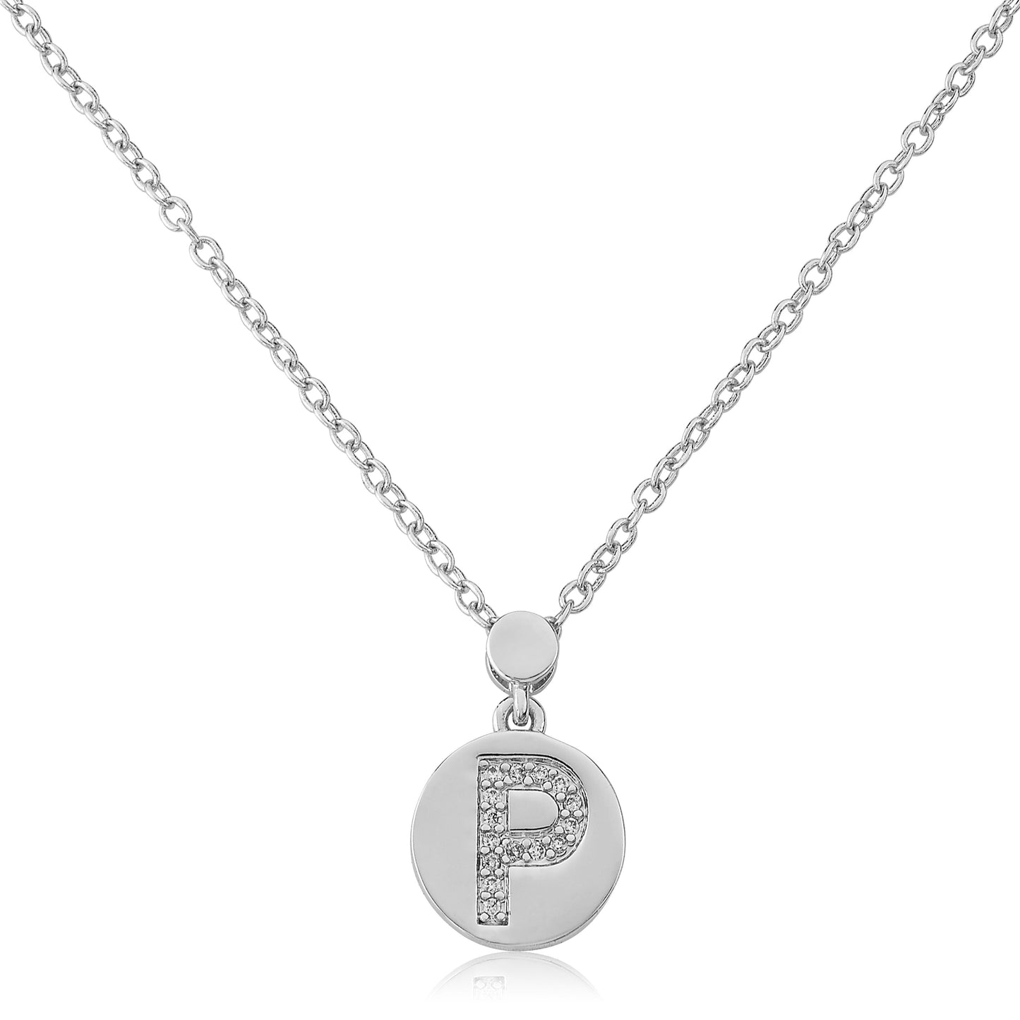 LMTS Classic! Initial Disc Pendant Necklace Wholesale