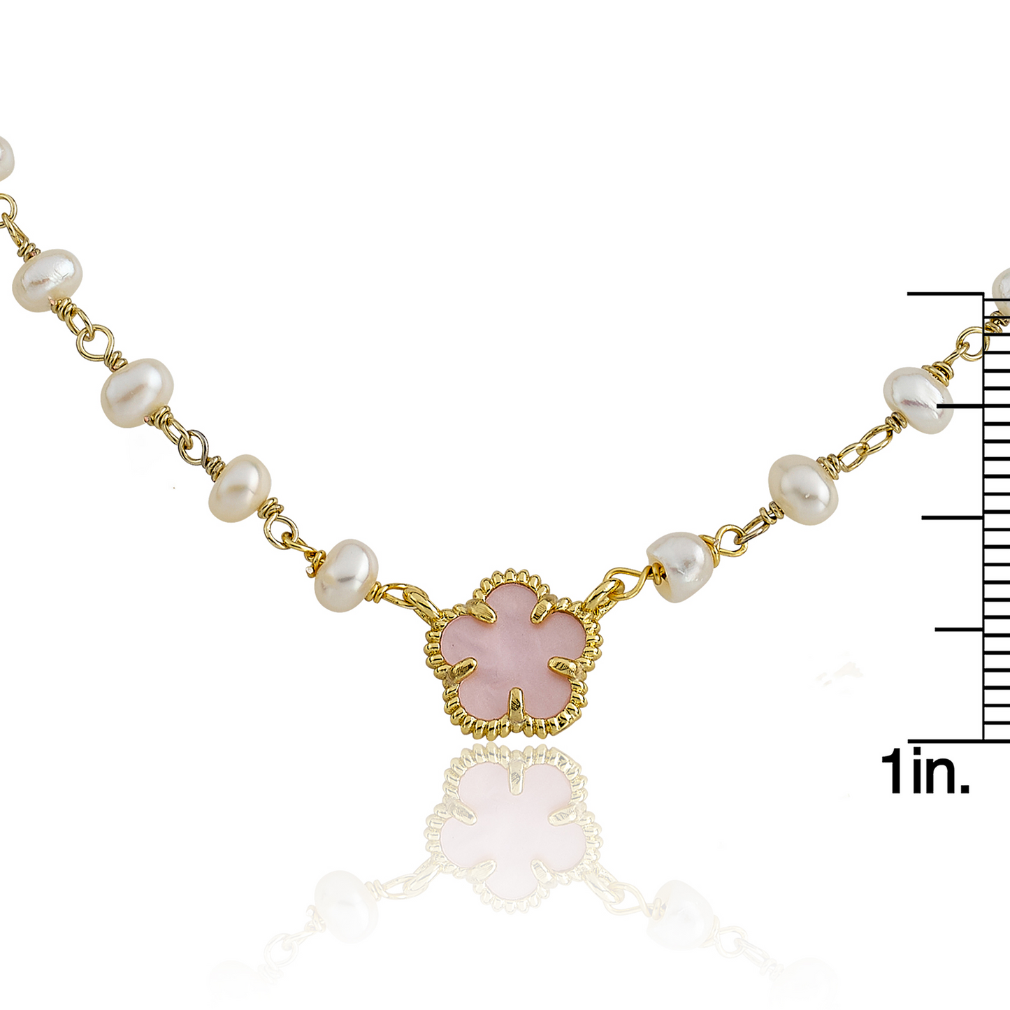 Mother of Pearl Flower Necklace