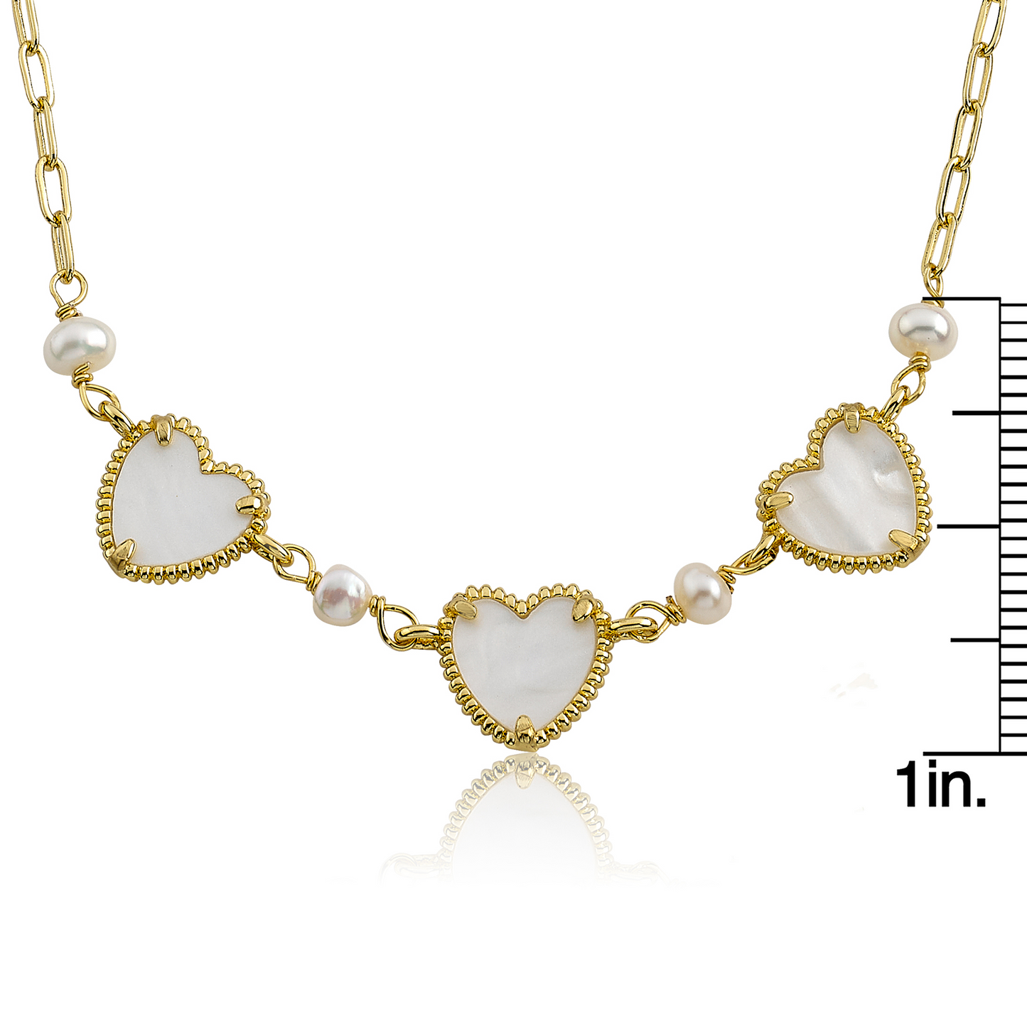 Mother of Pearl Heart Necklace