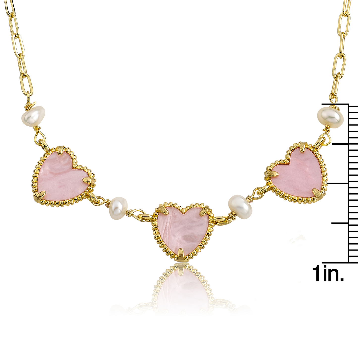 Mother of Pearl Heart Necklace