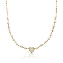 Mother Of Pearl Heart Necklace