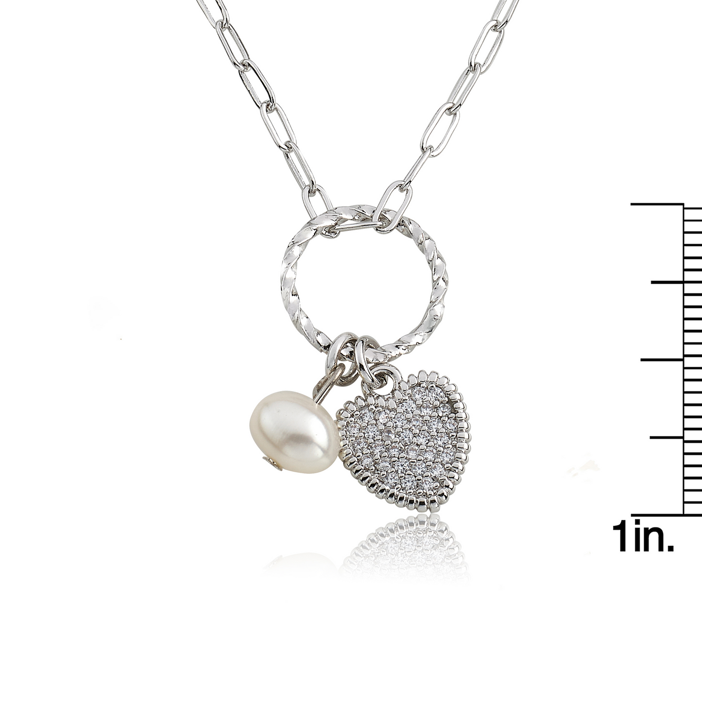 Micro Pave Heart Necklace