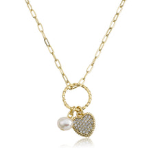 Micro Pave Heart Necklace