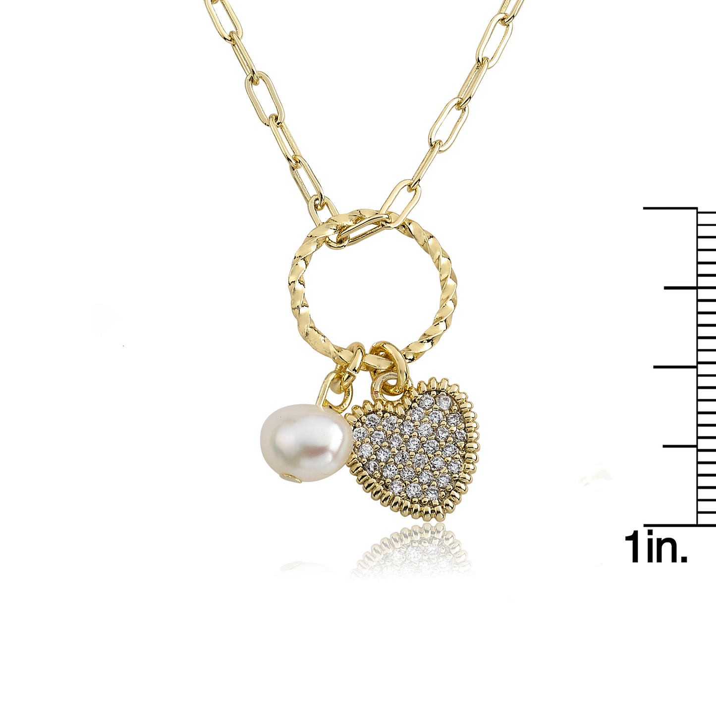 Micro Pave Heart Necklace