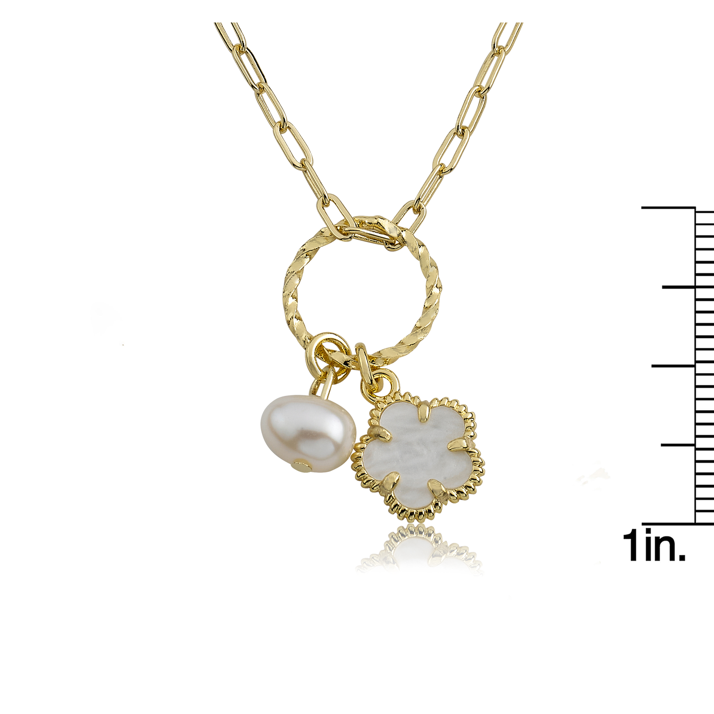 Mother Of Pearl Flower Necklace