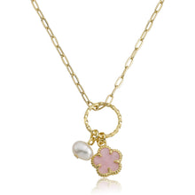 Mother Of Pearl Flower Necklace