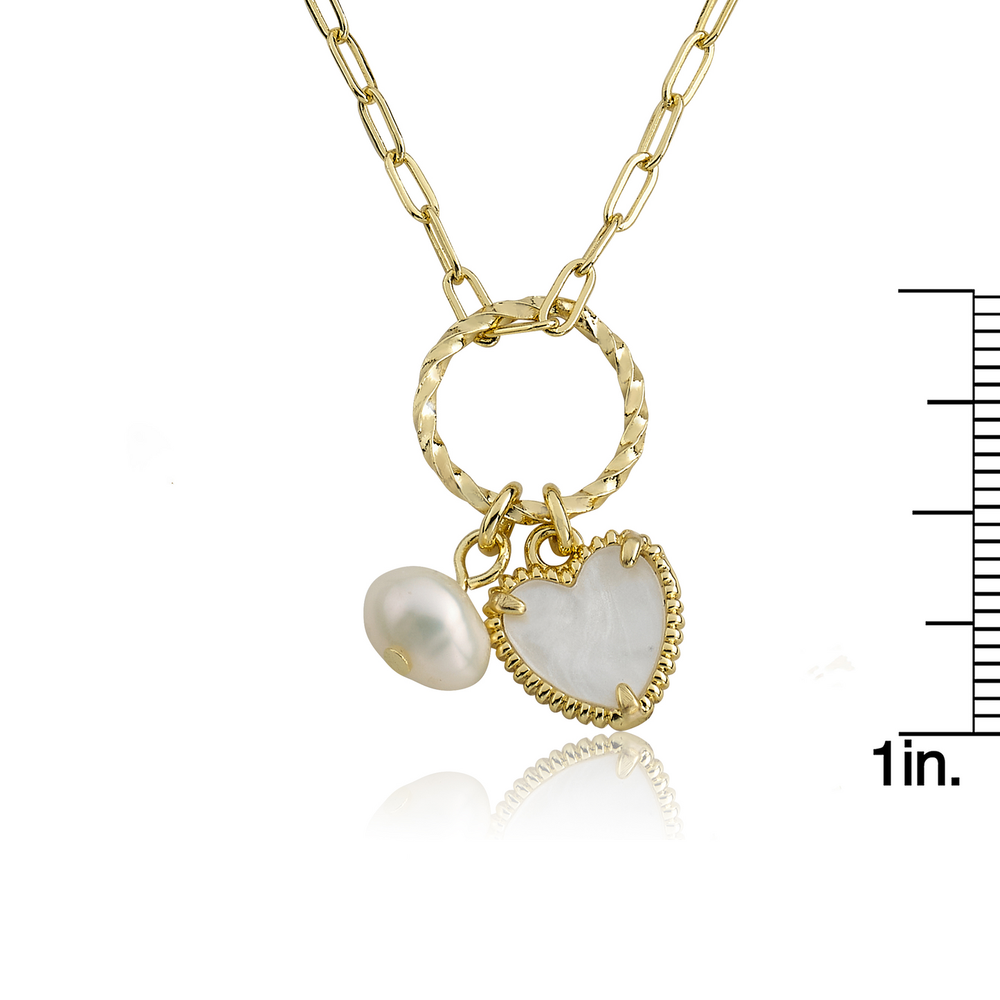 Mother Of Pearl Heart Necklace