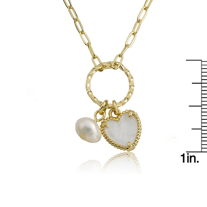 Mother Of Pearl Heart Necklace