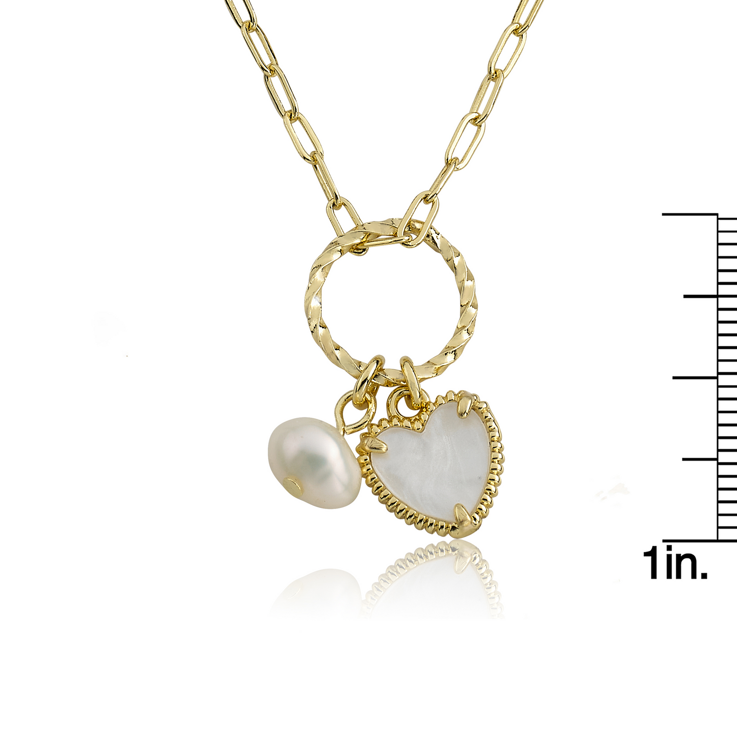 Mother Of Pearl Heart Necklace Wholesale