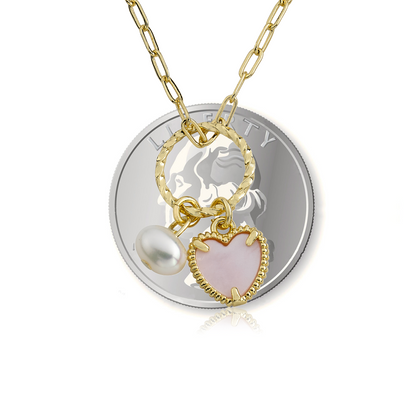 Mother Of Pearl Heart Necklace