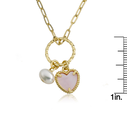 Mother Of Pearl Heart Necklace