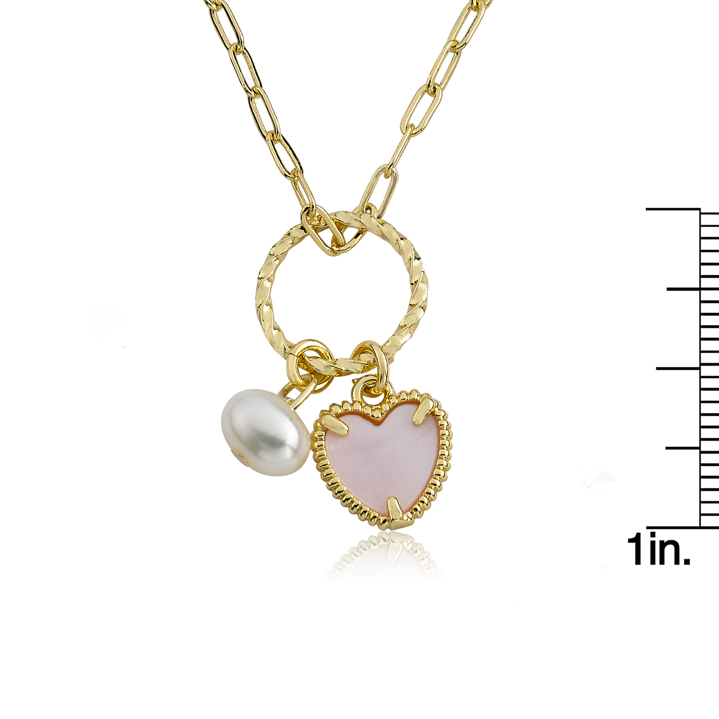 Mother Of Pearl Heart Necklace Wholesale