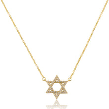 LMTS Classic! 14K Gold Plated Cz Star Of David Necklace