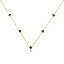 14K Gold Plated 8mm Clover Station Chain Necklace Wholesale