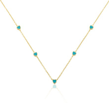 14K Gold Plated 5mm Heart Station Chain Necklace Wholesale