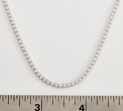 14k Gold  Plated 2mm Cz Tennis Necklace Wholesale