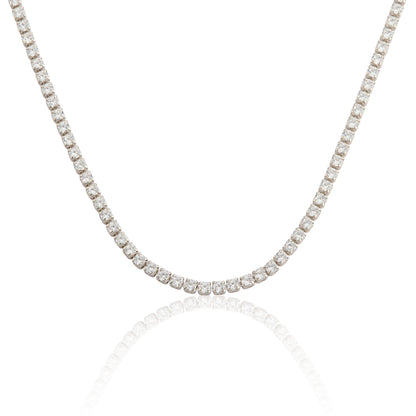 14k Gold  Plated 2mm Cz Tennis Necklace Wholesale