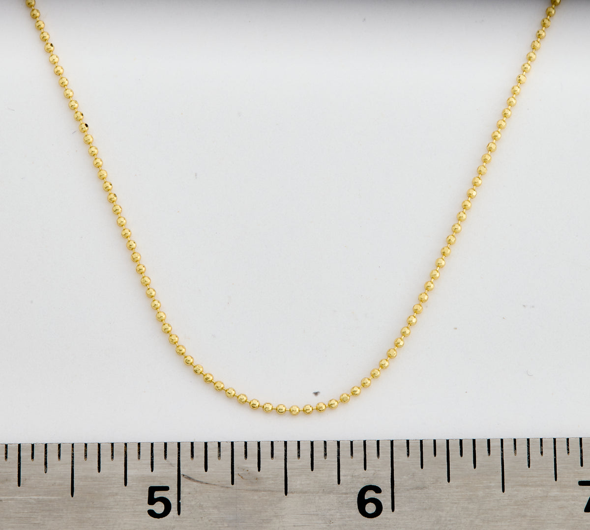 14K Gold Plated 1.2mm Diamond Cut Bead Chain Wholesale