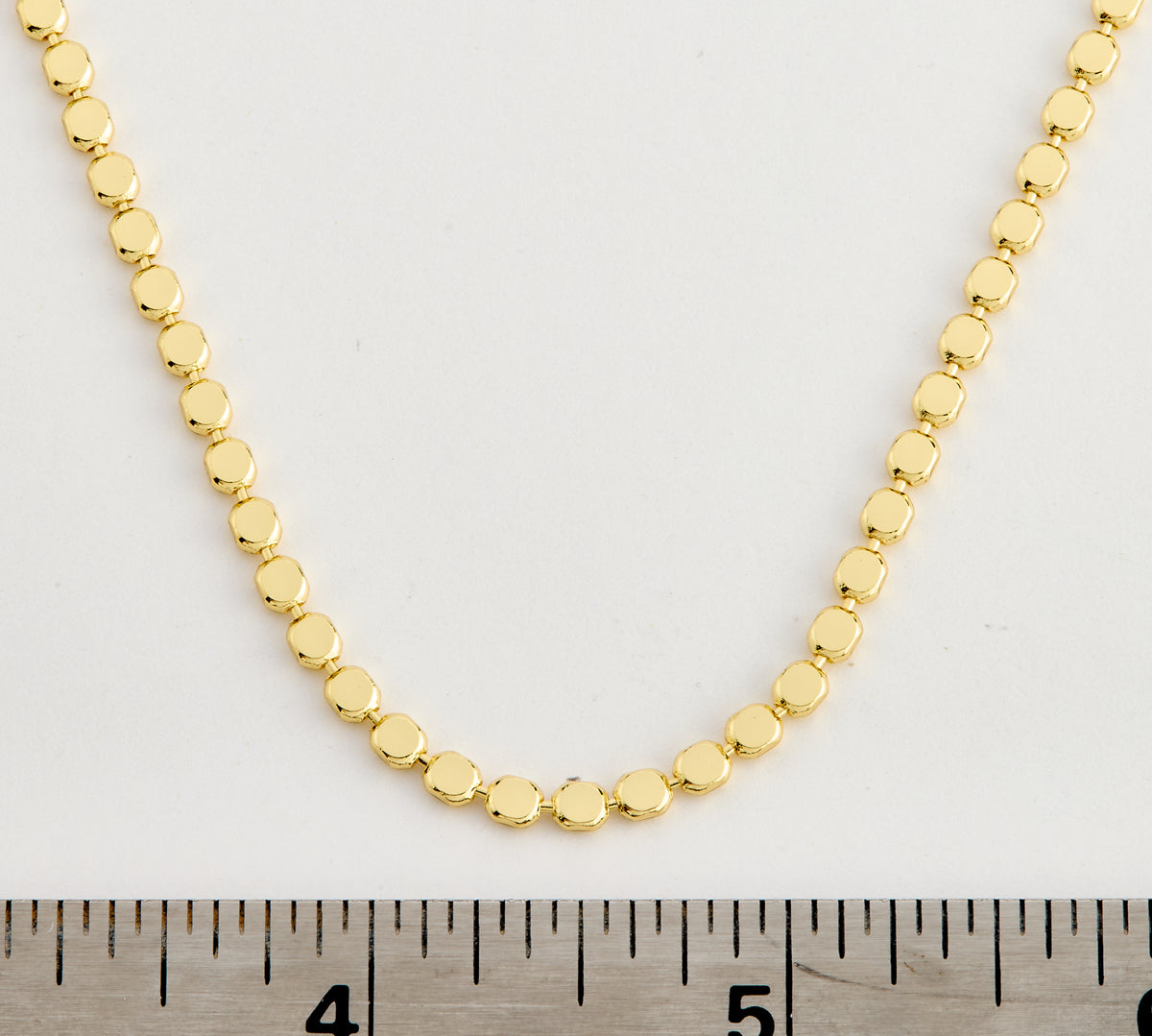 14K Gold Plated Diamond Cut Mini Discs Chain Wholesale
