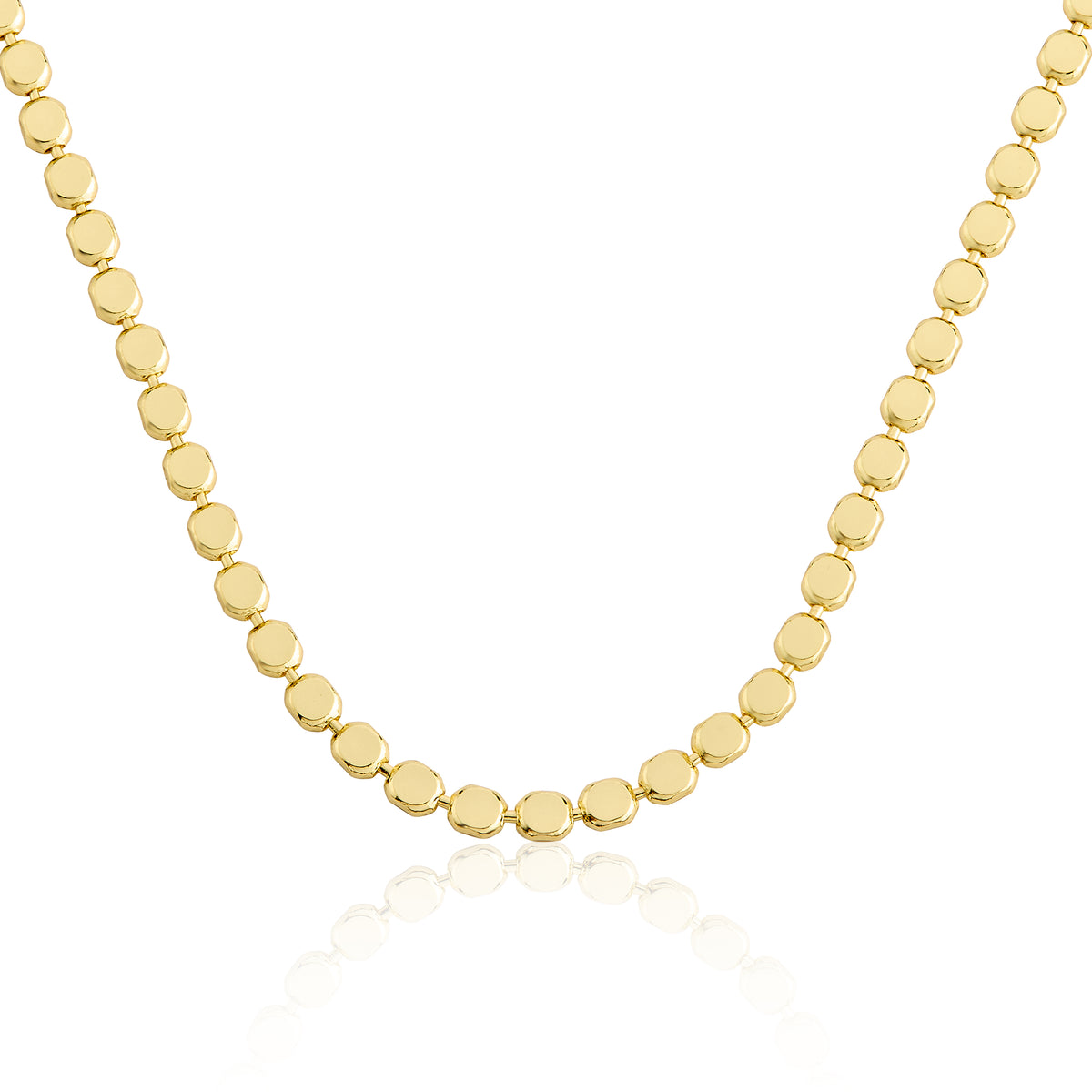 14K Gold Plated Diamond Cut Mini Discs Chain Wholesale