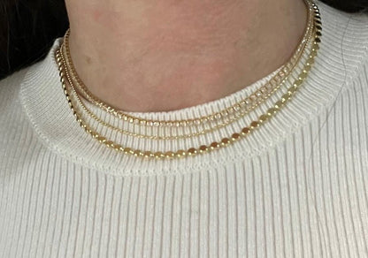 14k Gold  Plated 2mm Cz Tennis Necklace Wholesale