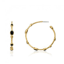 14K Gold Plated ARCTIC MIST Large Hoop Earrings