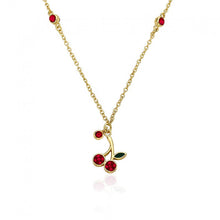 Crystal Cherry Drop Necklace