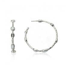 ARCTIC MIST Hammered Large Hoop Earrings