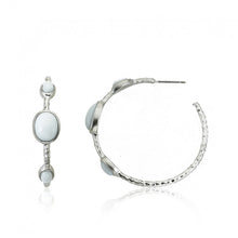 ARCTIC MIST Hammered Hoop Earrings