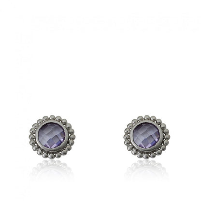 ARCTIC MIST Briolet Stud Earrings