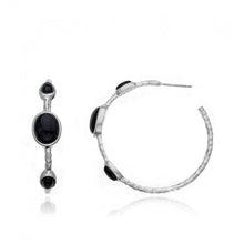 ARCTIC MIST Hammered Hoop Earrings