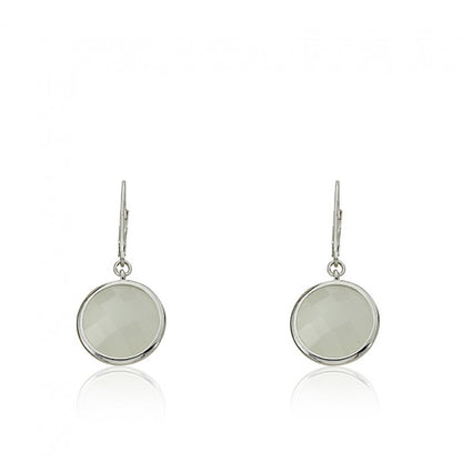 ARCTIC MIST Round Briolet Earrings