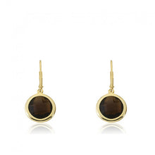 14K Gold Plated ARCTIC MIST Round Briolet Gold Earrings