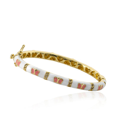 Enamel Butterfly Bangle