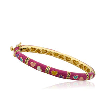 Enamel Heart Bangle