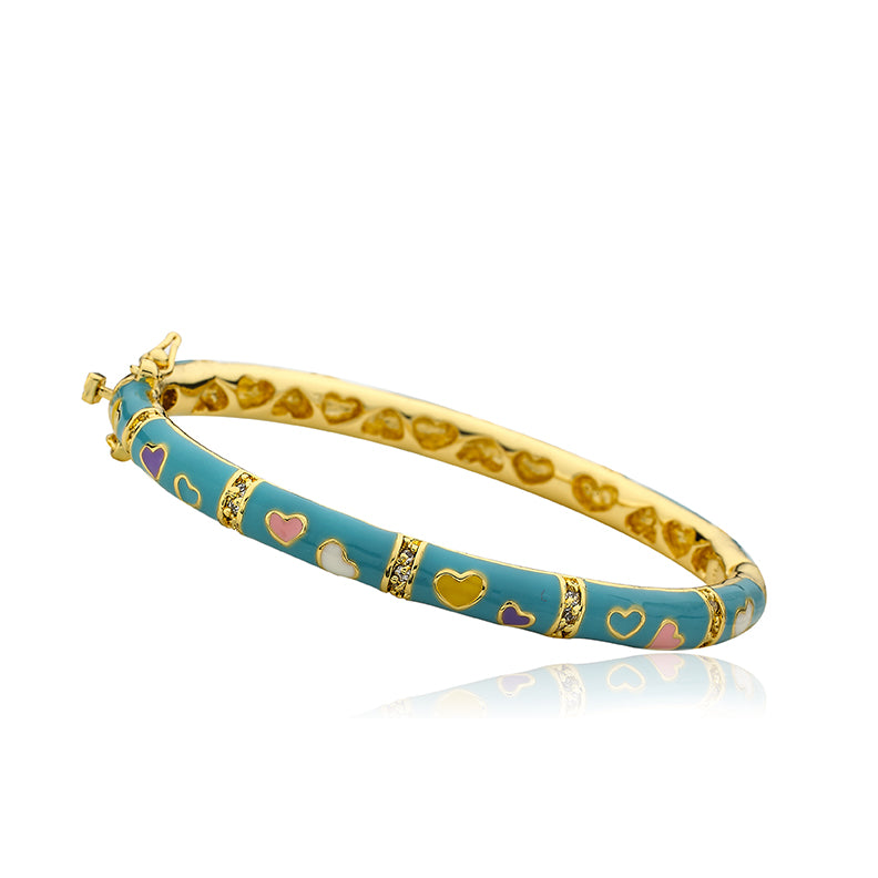 Enamel Heart Bangle